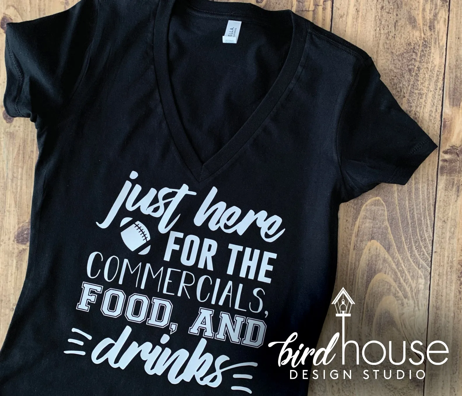 Just Here for the Commercials food & Drinks Football Shirt