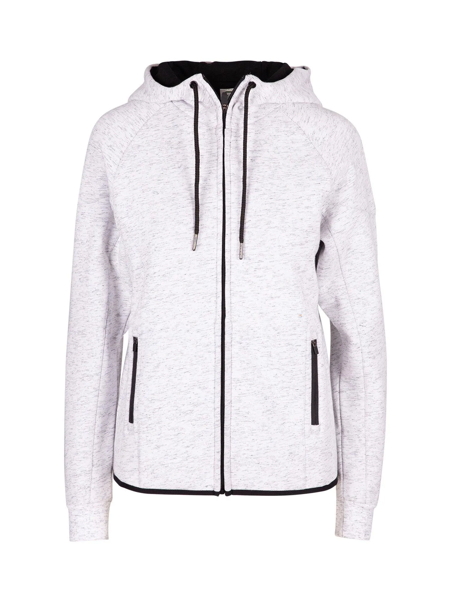 Ladies Cotton Bonded Polar Fleece - White Marle