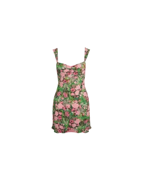 LEMON MINI DRESS AURORA FLORAL