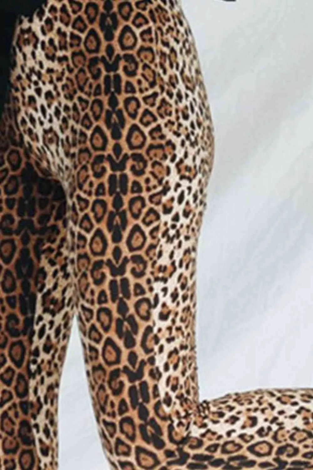 Leopard Print Flare Leg Pants