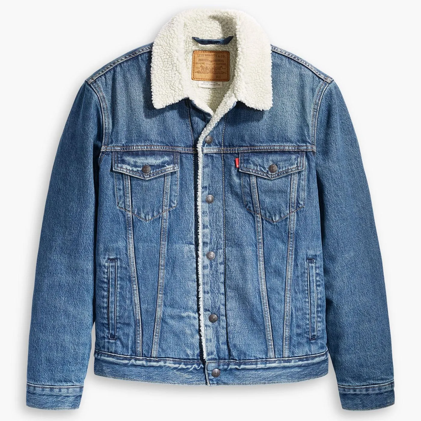 Levis Type 3 Sherpa Trucker Fabler Light Denim Jacket