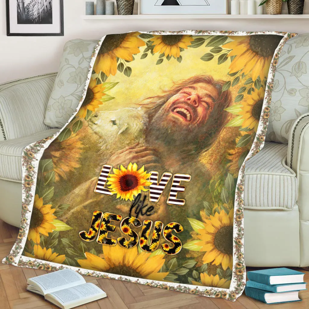 Love Like Jesus Blanket - Blanket Of Jesus - Jesus Blanket - Gift Ideas For Christians - Ciaocustom