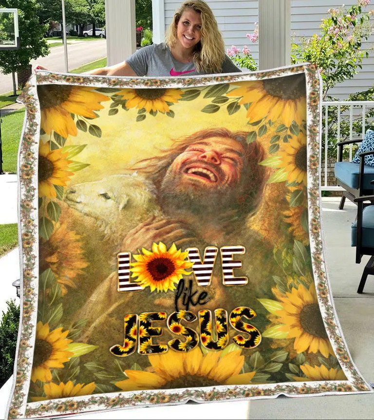 Love Like Jesus Blanket - Blanket Of Jesus - Jesus Blanket - Gift Ideas For Christians - Ciaocustom