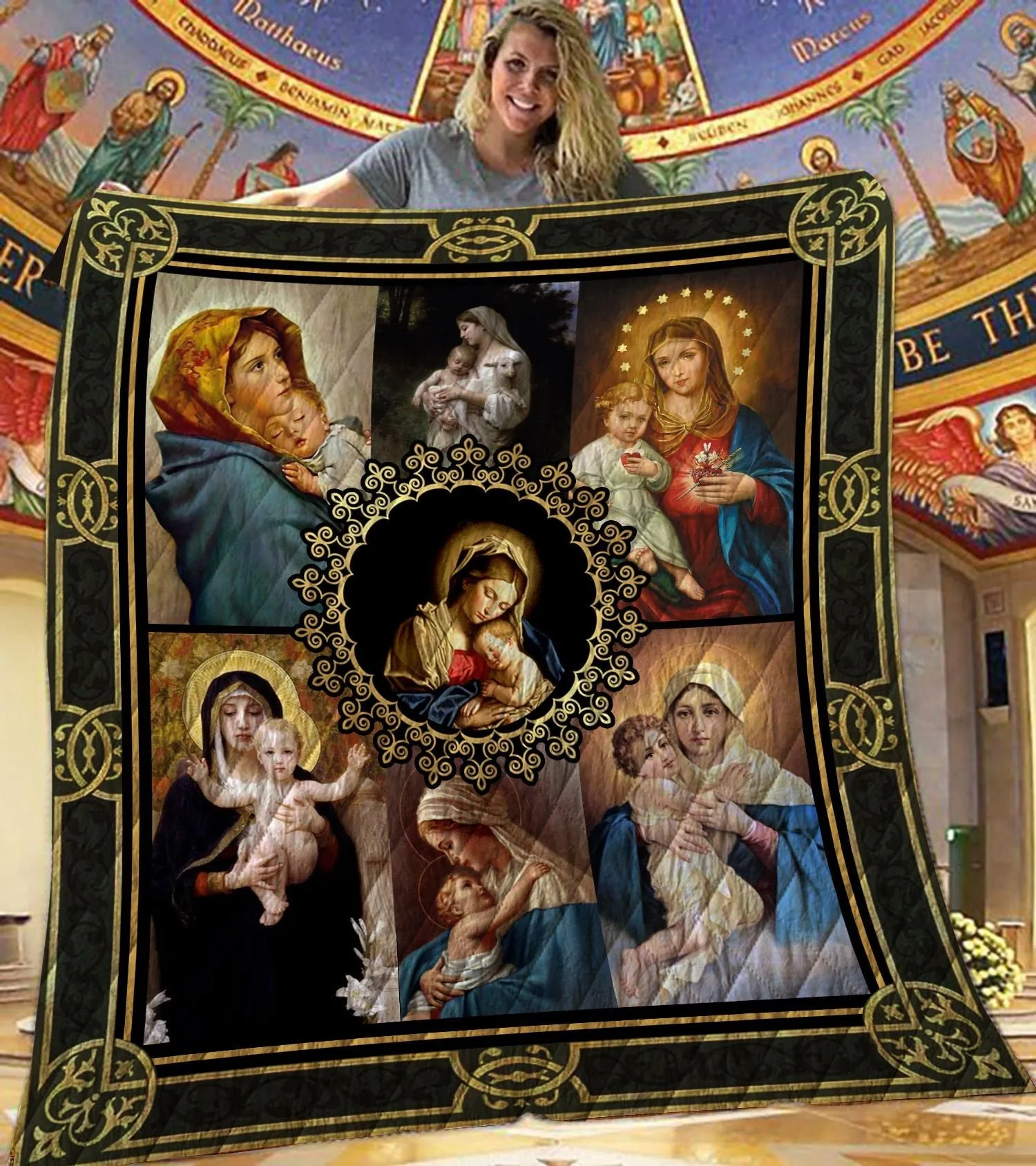 Love Of Mary Blanket - Blanket Of Virgin Mary - Virgin Mary Blanket - Gift Ideas For Christians - Ciaocustom