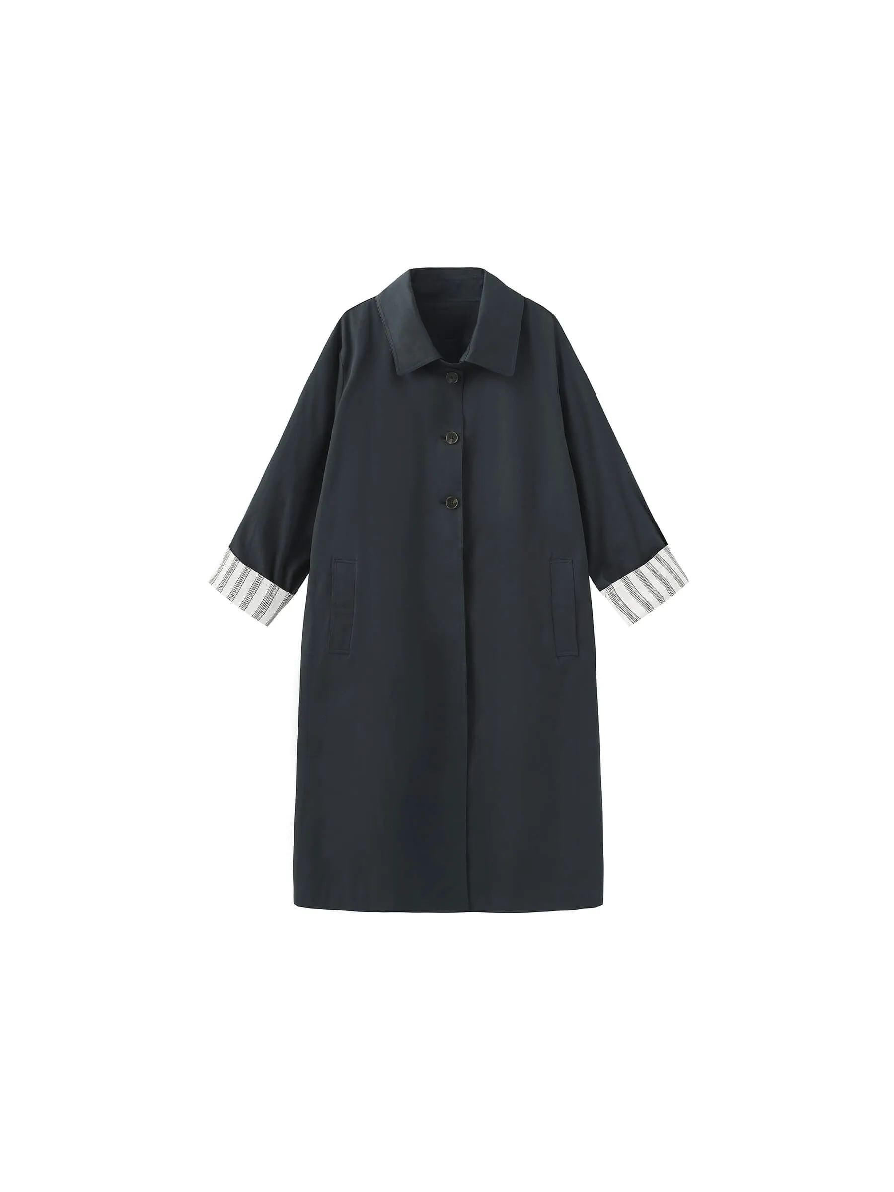 Macintosh Trench Coat with Striped Lining