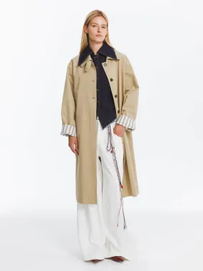 Macintosh Trench Coat with Striped Lining