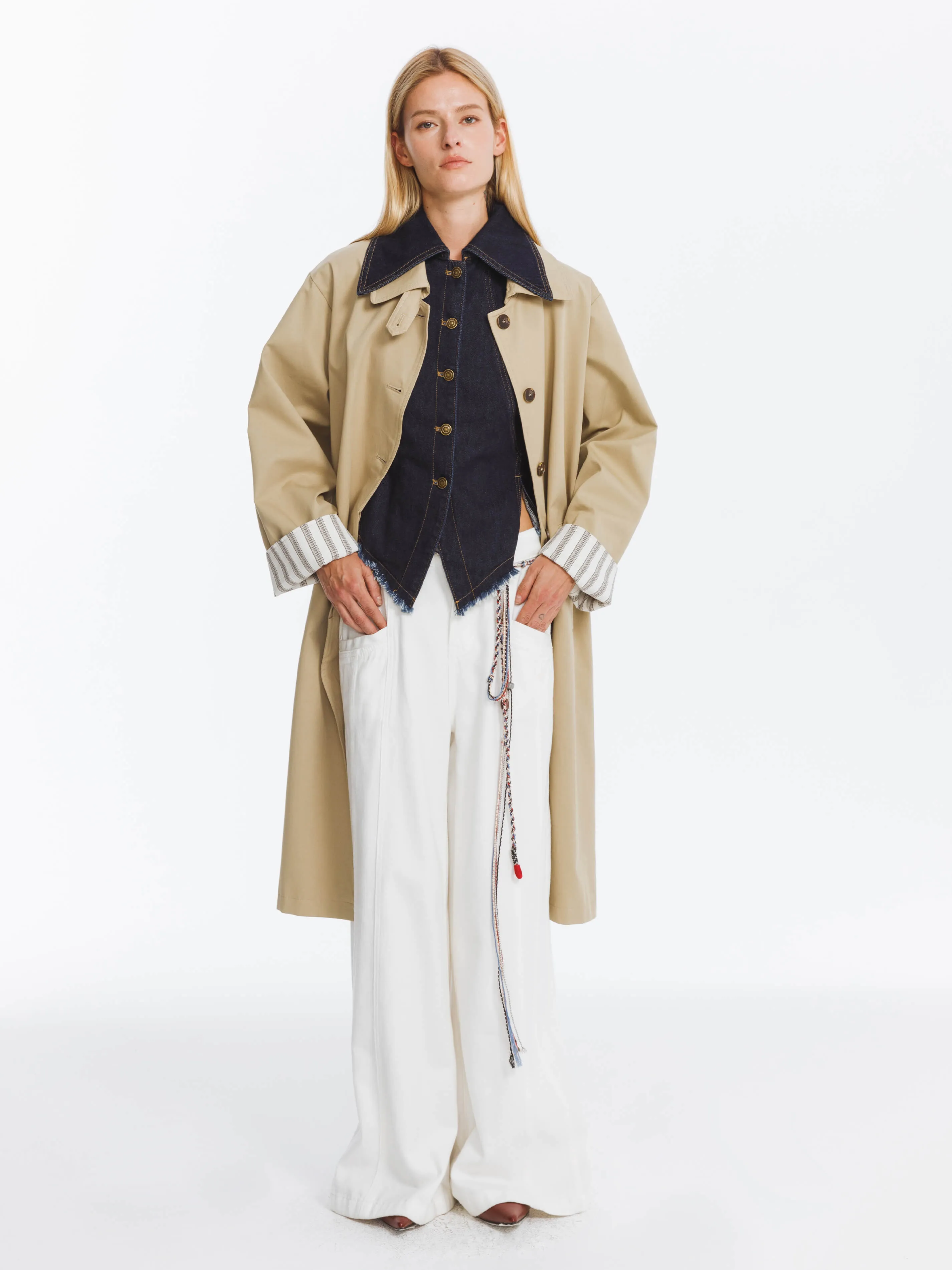 Macintosh Trench Coat with Striped Lining