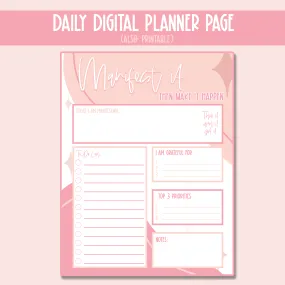 Manifest It Daily Planner - Digital Download