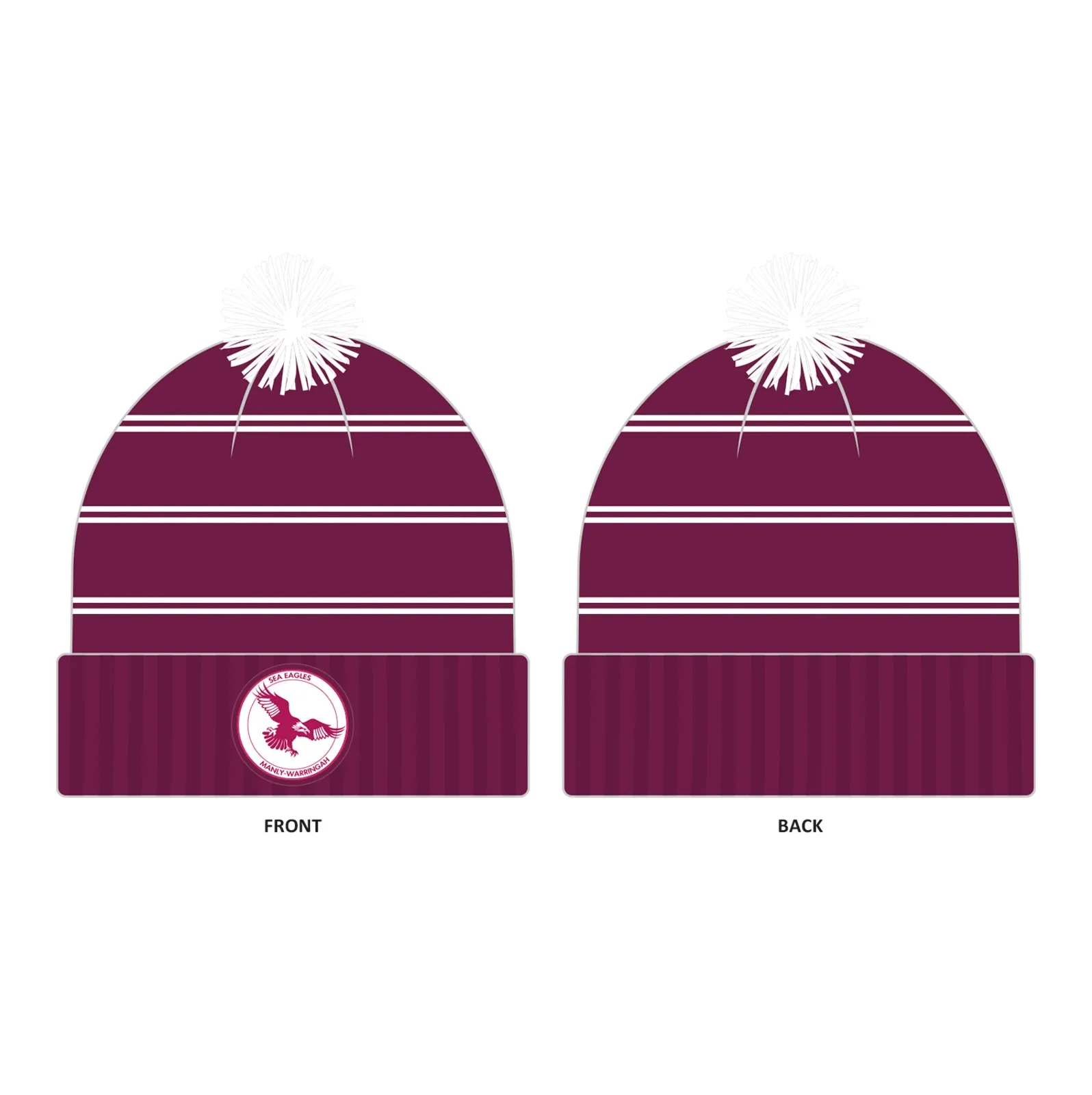 Manly Sea Eagles Adult NRL Heritage Retro Beanie Rugby League