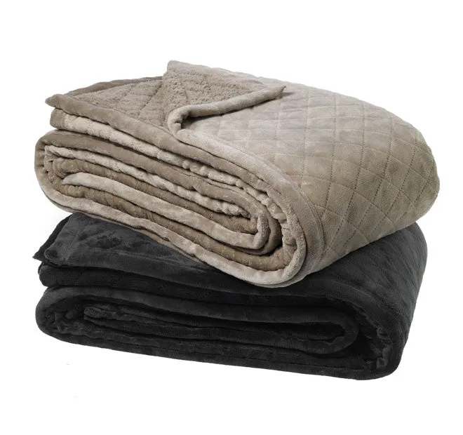 Mansfield Velvet Blanket Range Charcoal