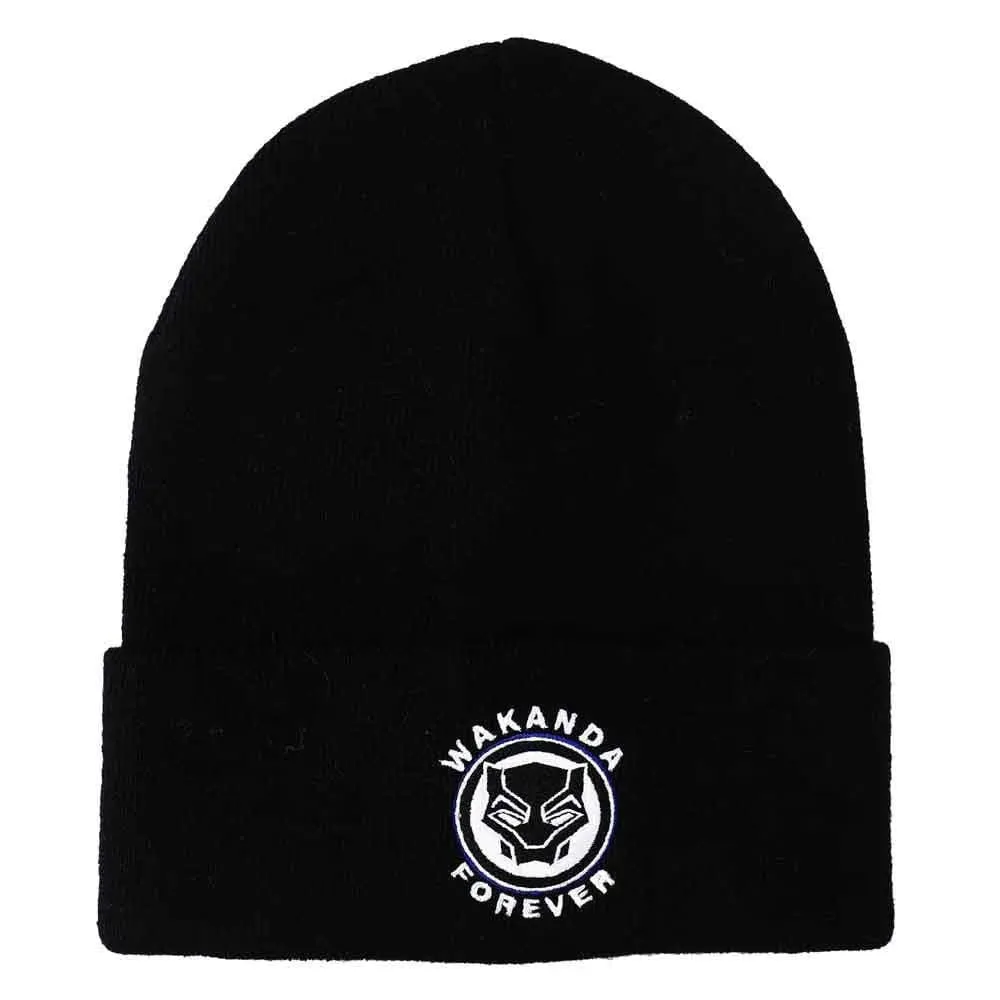 Marvel: Black Panther - "Wakanda Forever" Cuff Beanie Hat (Black) - Bioworld