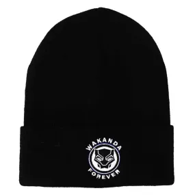 Marvel: Black Panther - "Wakanda Forever" Cuff Beanie Hat (Black) - Bioworld