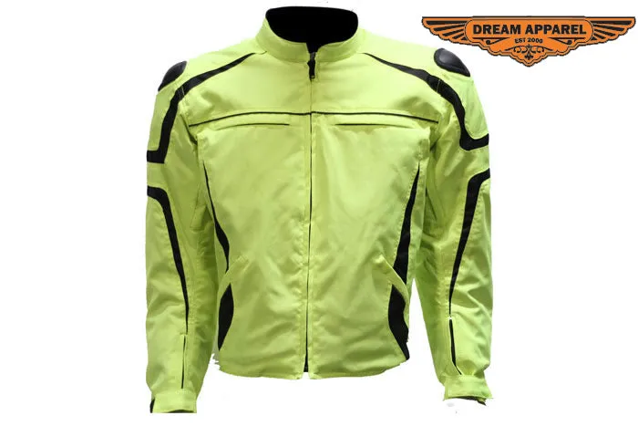 Mens Green Textile Jacket