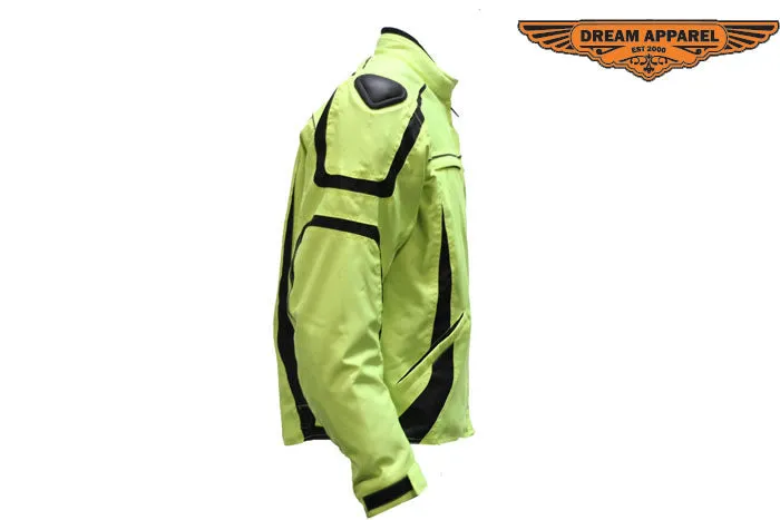 Mens Green Textile Jacket