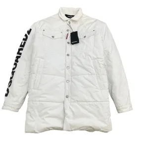 Men's Logo Down Jacket White Size IT 52 / XL