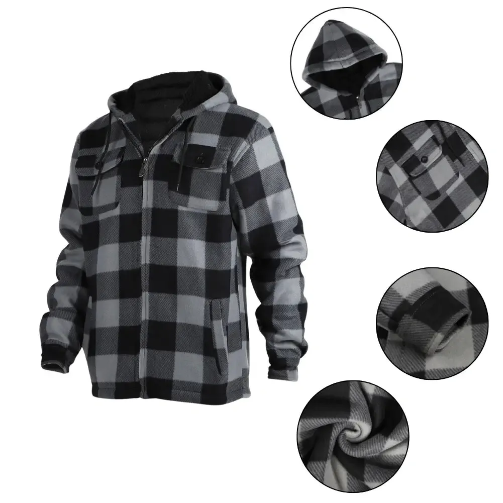 Men’s Plaid Sherpa Lined Jacket