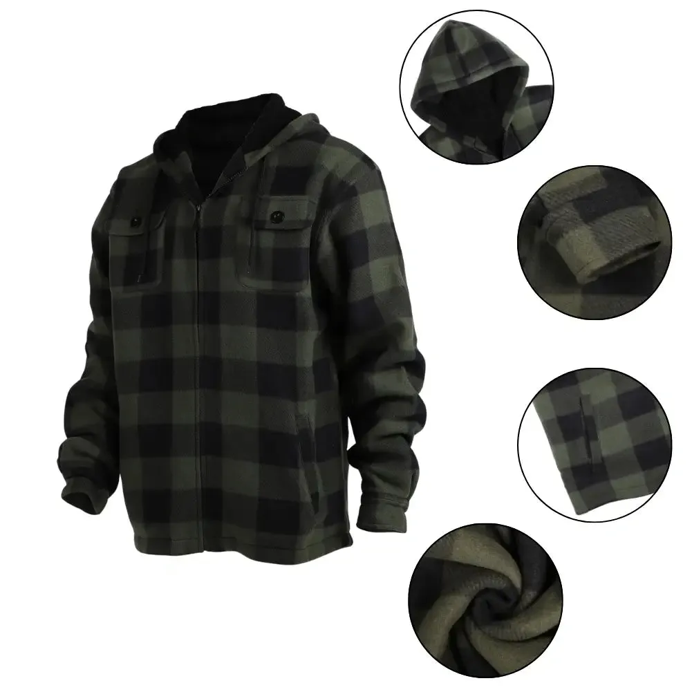 Men’s Plaid Sherpa Lined Jacket