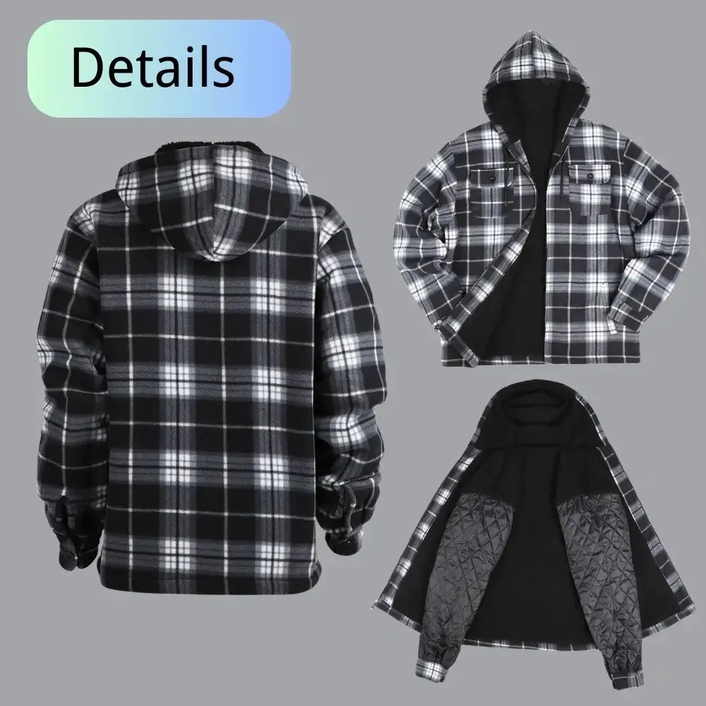 Men’s Plaid Sherpa Lined Jacket