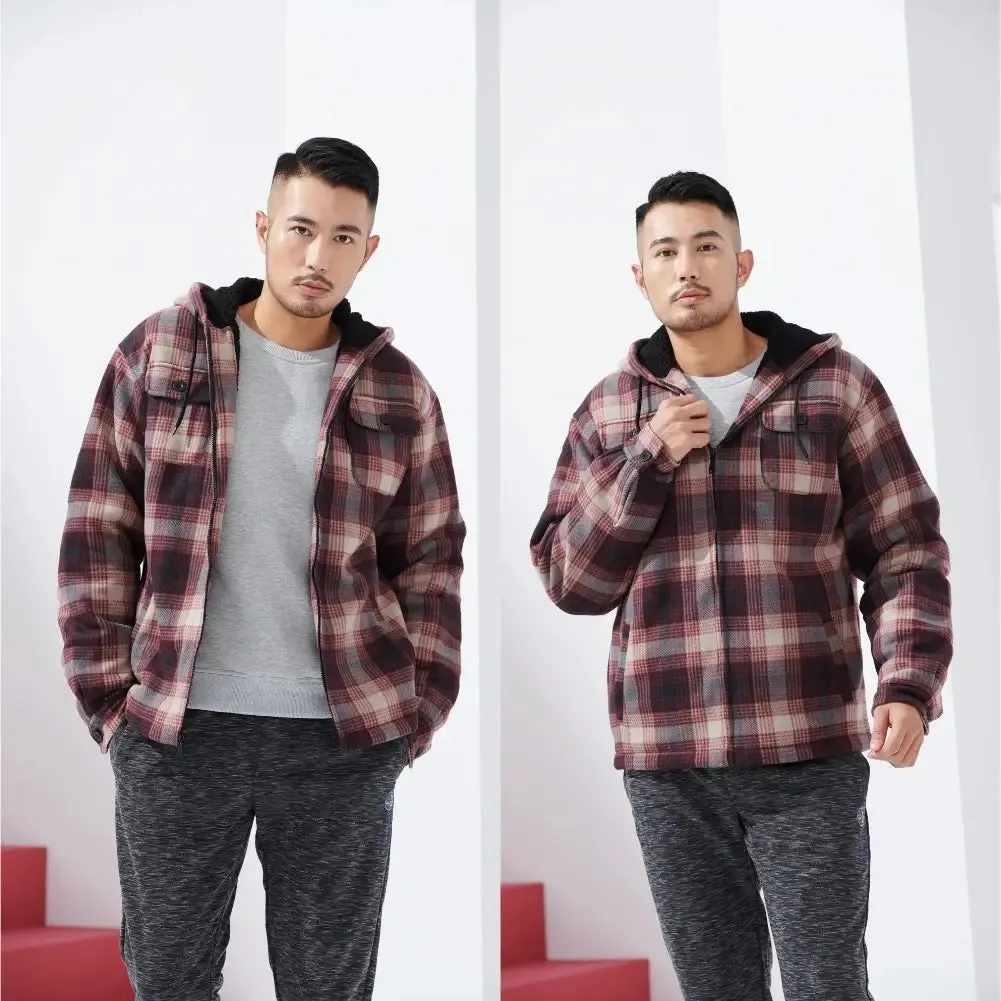 Men’s Plaid Sherpa Lined Jacket