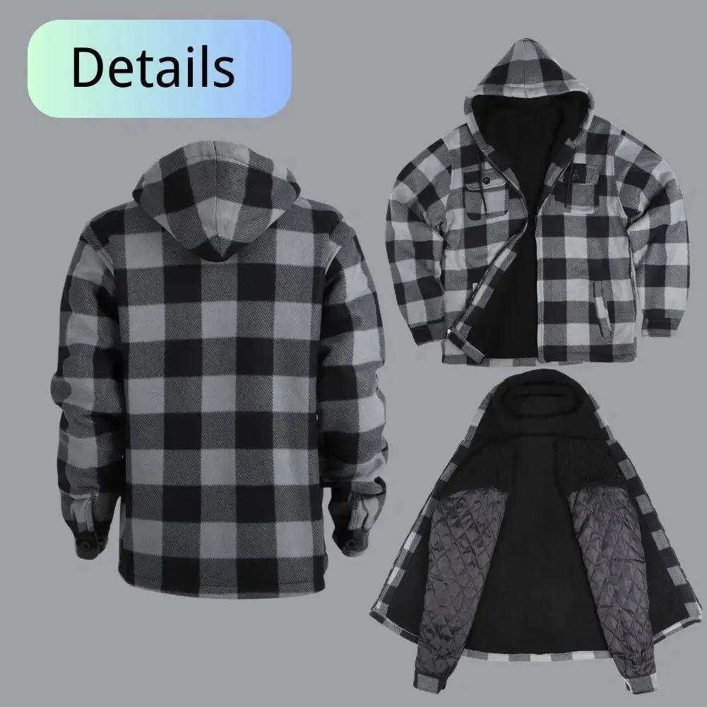 Men’s Plaid Sherpa Lined Jacket