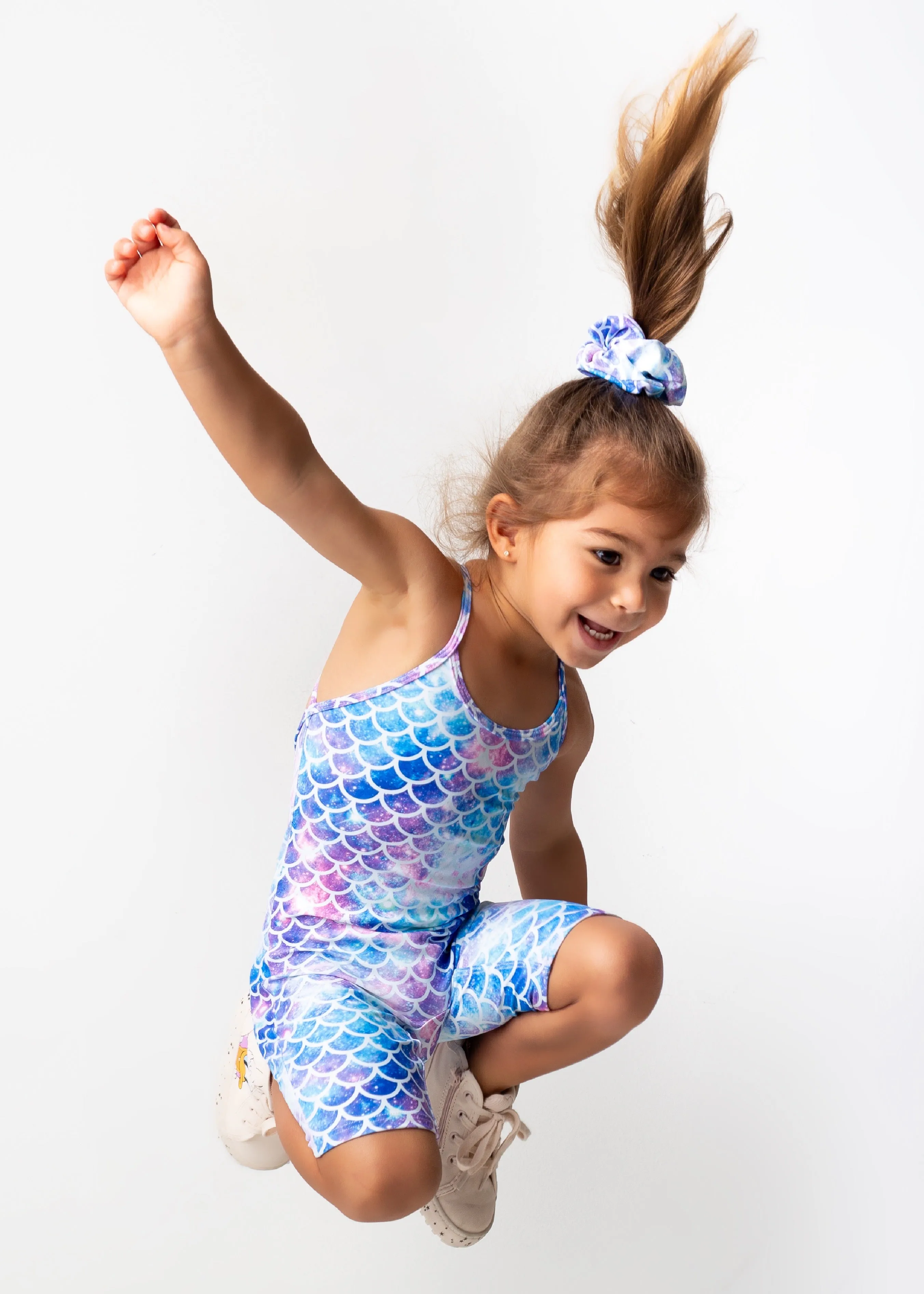 Mermaid Paradise Kids Romper Blue