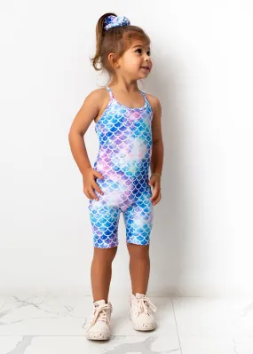 Mermaid Paradise Kids Romper Blue