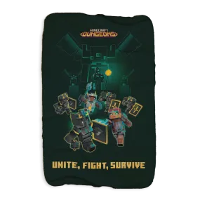 Minecraft Dungeons Unite, Fight, Survive Sherpa Blanket