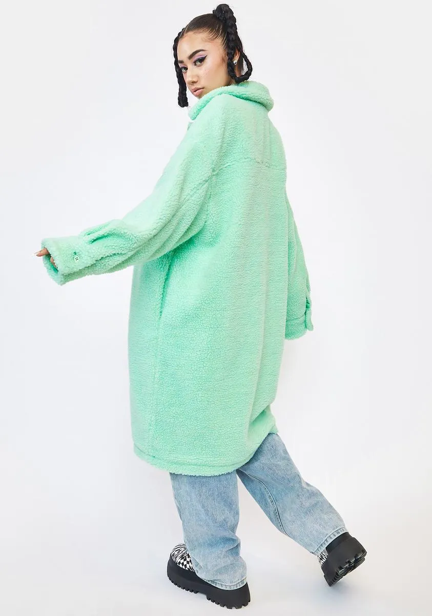 Mint Green Sander Teddy Jacket