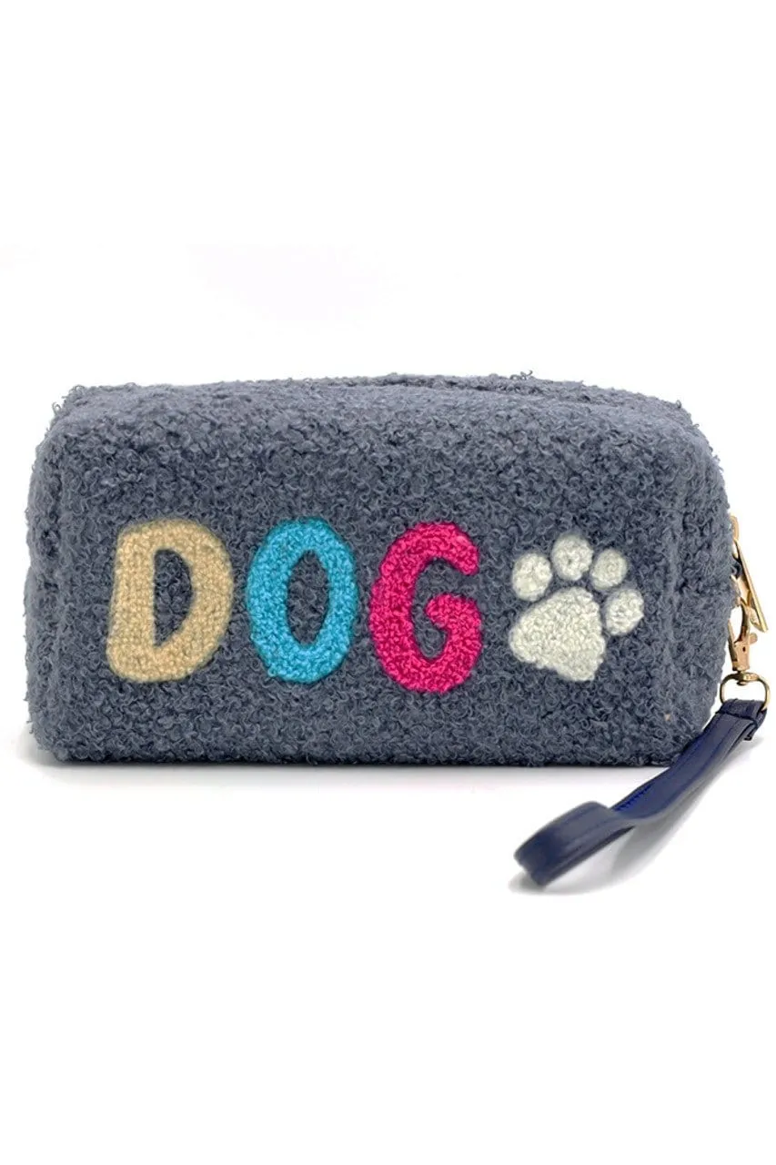 MP0169 COZY TEDDY FUR "DOG" WRISTLET POUCH