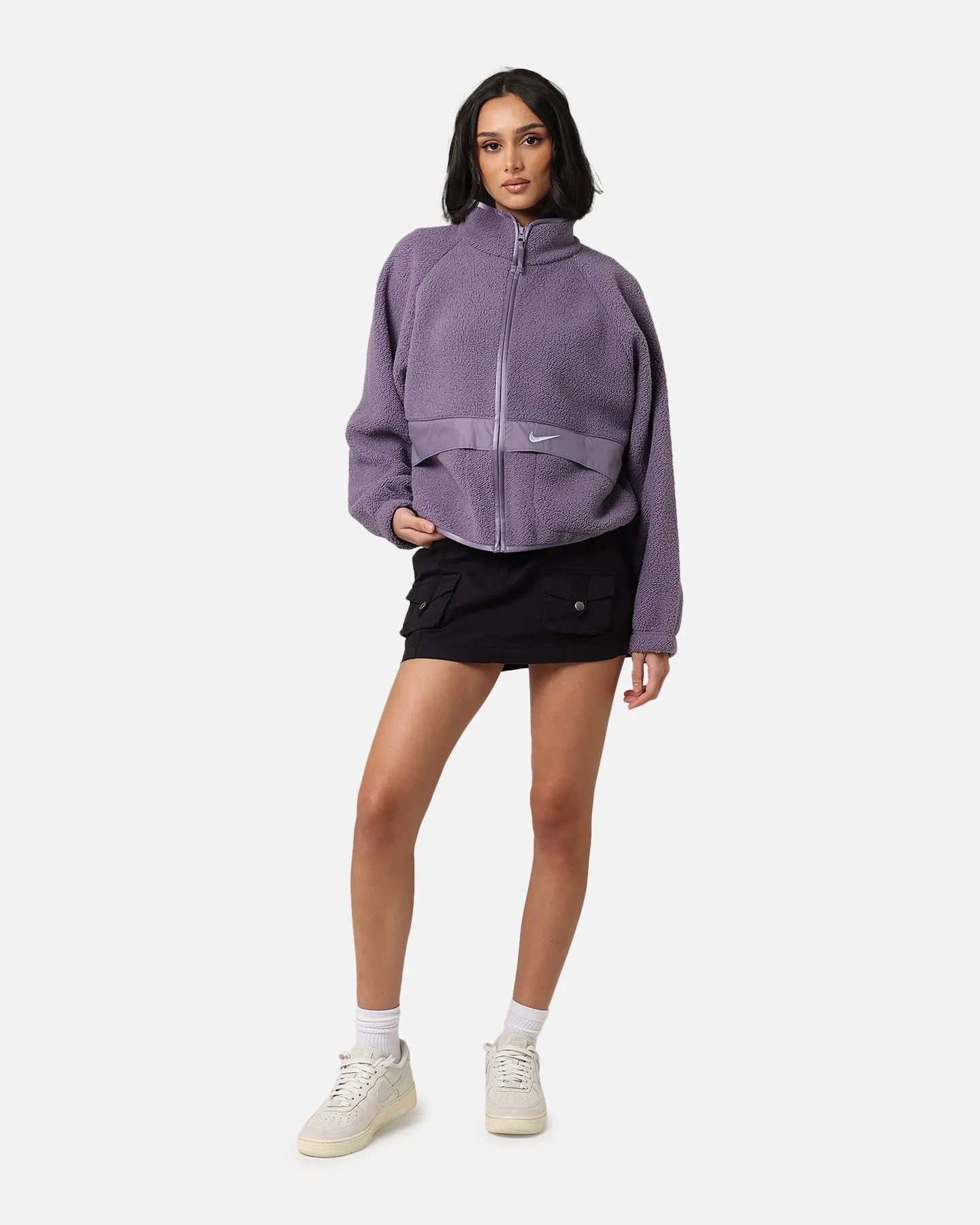 Nike Women's Sportswear Sherpa Jacket Daybreak/Oxygen Purple