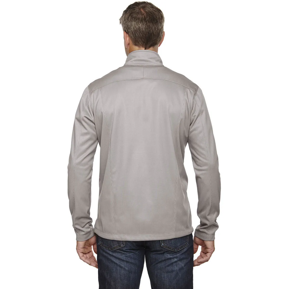 North End Men's Platinum Trace Printed Fleece Jacket