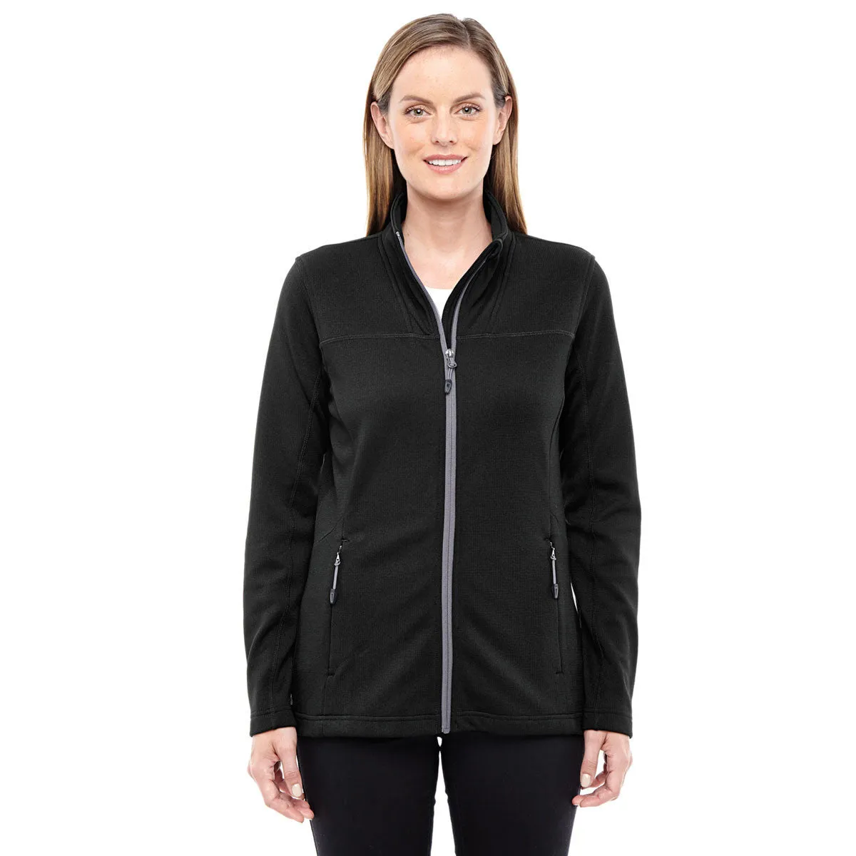 North End Women's Black/Graphite Performance Fleece Jacket