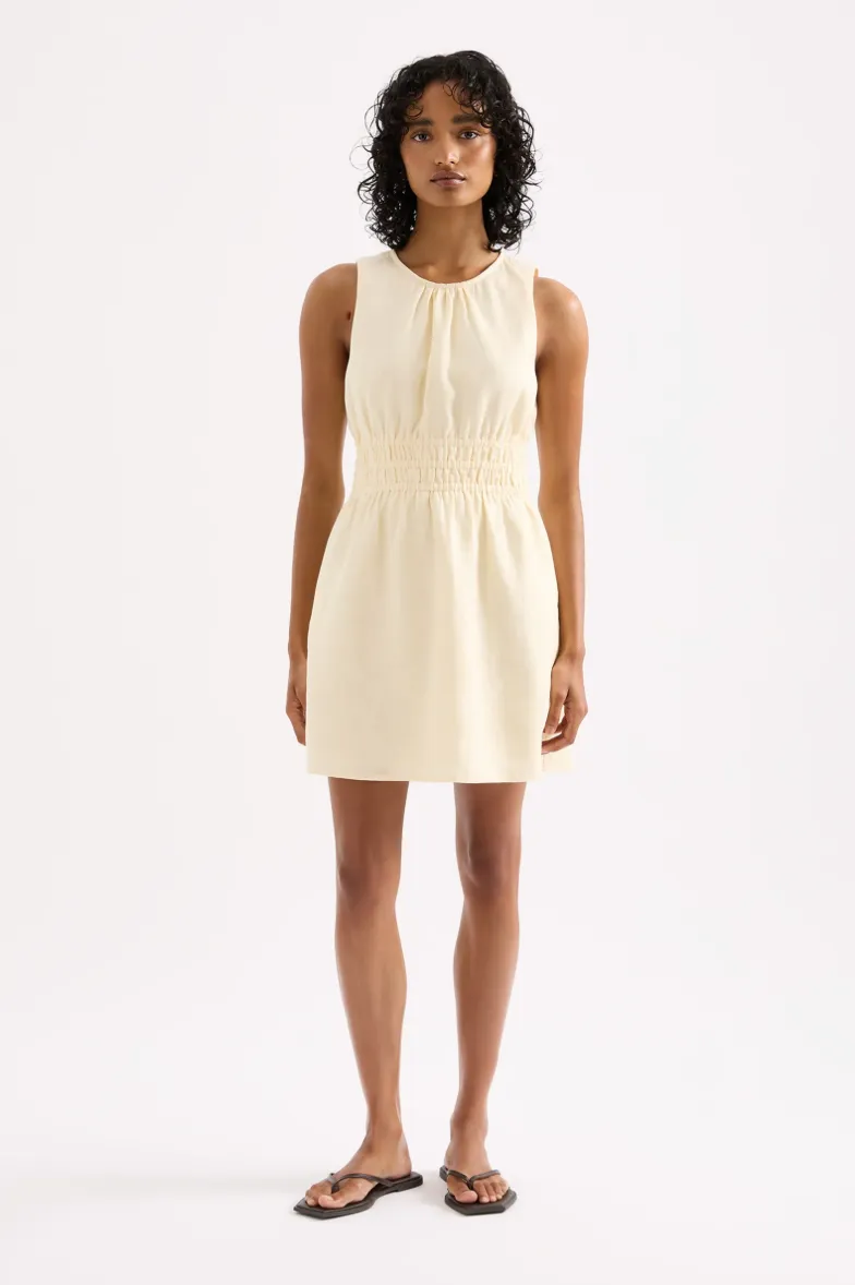 Nude Lucy - Jaxson Linen Midi Dress (Eggnog)