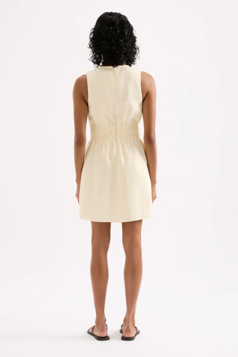 Nude Lucy - Jaxson Linen Midi Dress (Eggnog)