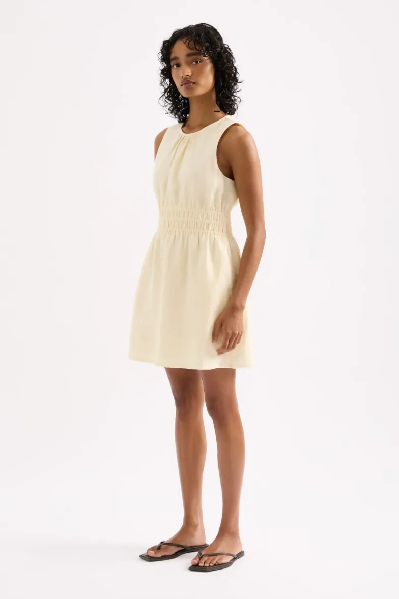 Nude Lucy - Jaxson Linen Midi Dress (Eggnog)