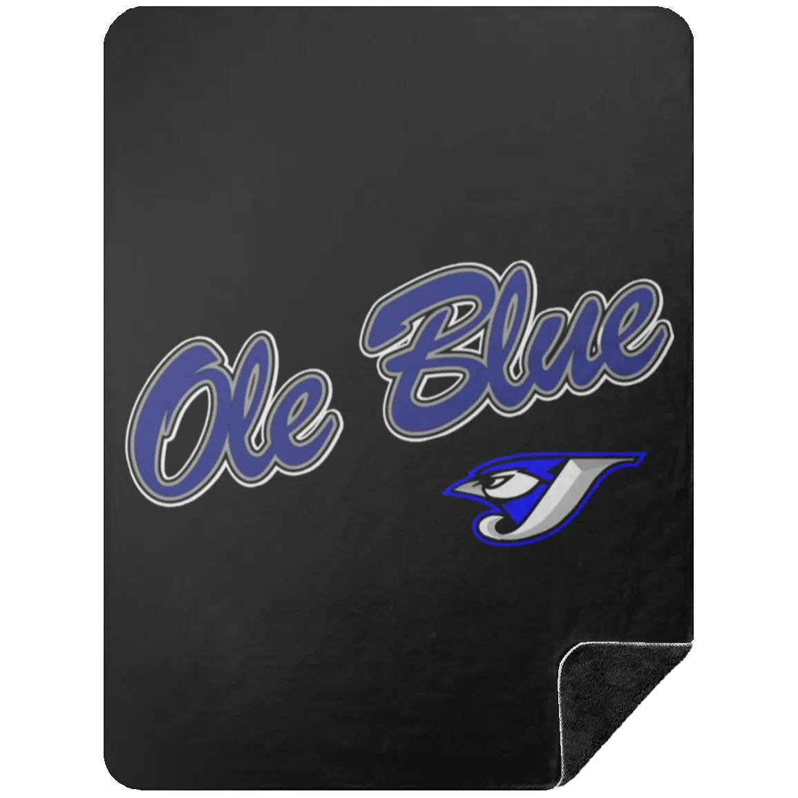 Ole Blue BSHL Premium Black Sherpa Blanket 60x80