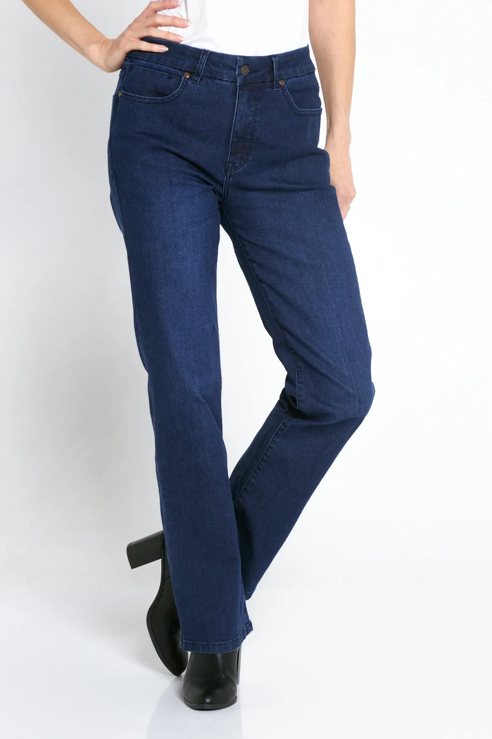 Orientique Wide Leg Jeans - Dark Denim