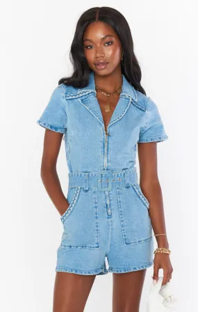 Outlaw Romper ~ Light Tide