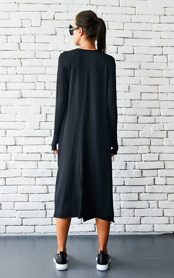 Oversize Black Loose Casual Tunic