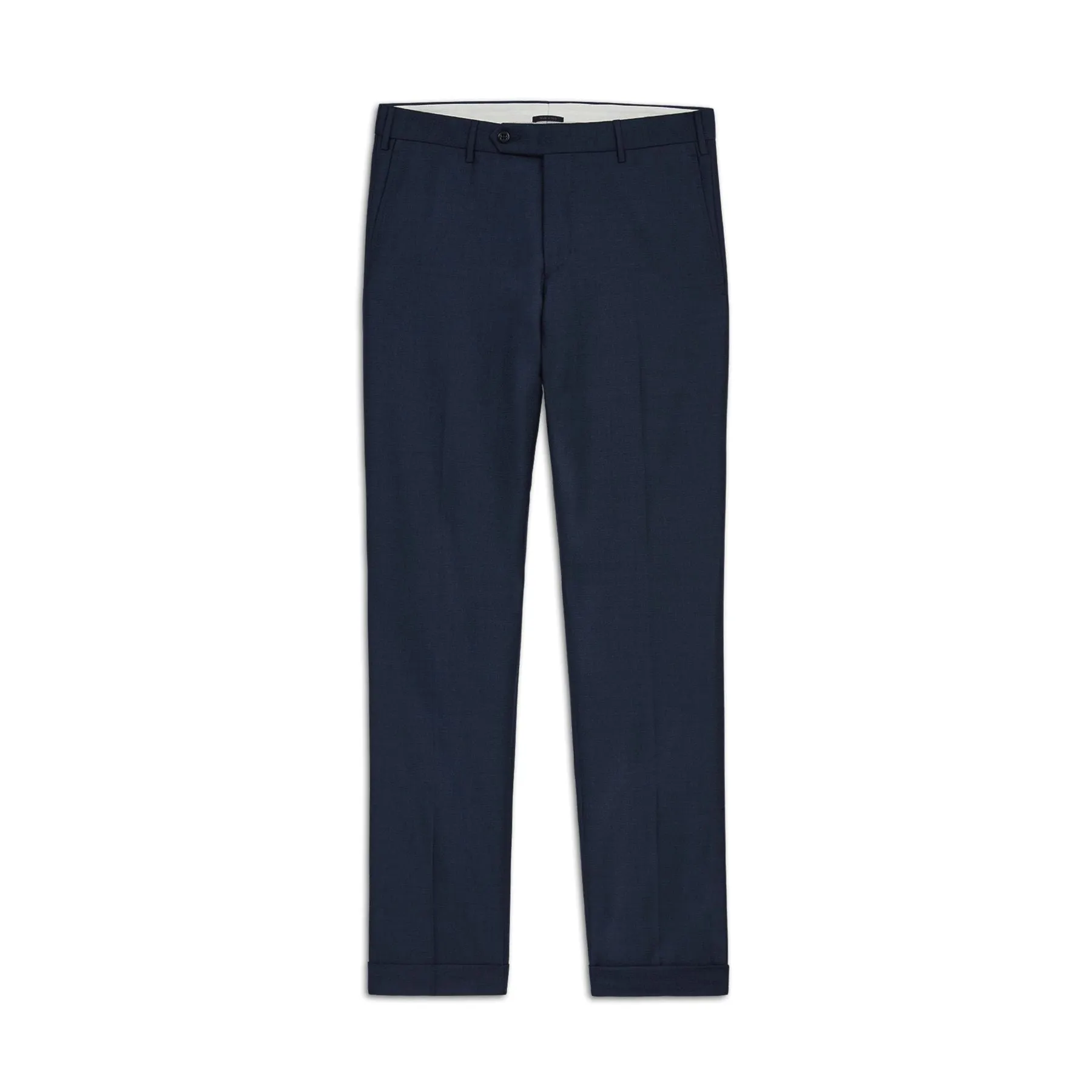 Parker Flat Front Sharkskin Wool Trouser in Navy (Modern Straight Fit) by Zanella