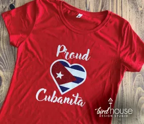 Proud Cubanita, Cuban Flag Heart Shirt, Hispanic Heritage Month