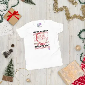 Proud Member of Santas Naughty List Shirt, Christmas Graphic Tee, Funny Holiday T-Shirt, Santa Claus Shirt, Ugly Christmas Sweater