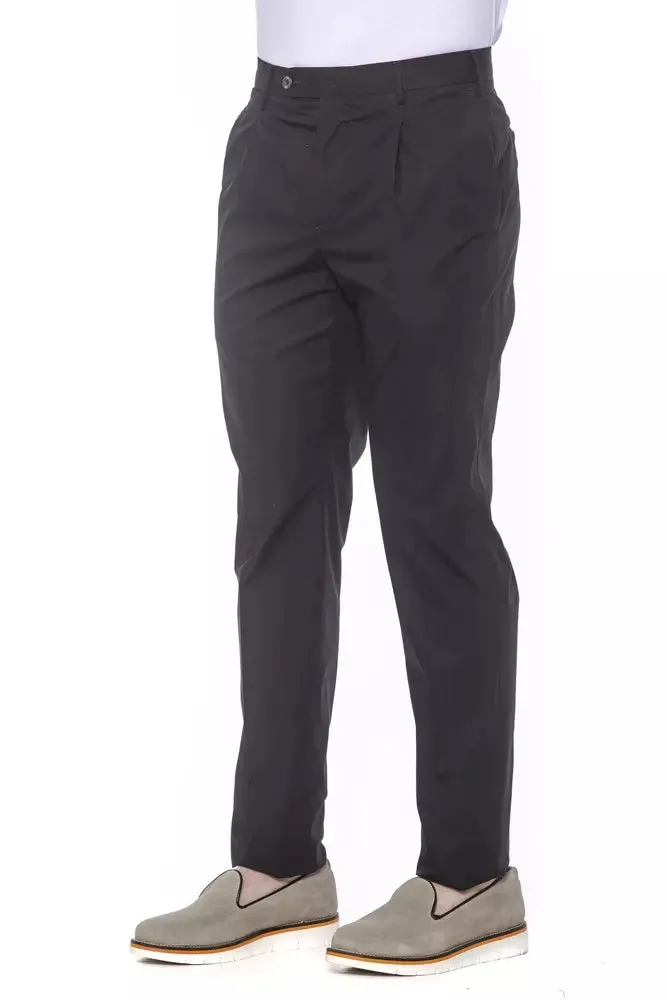 PT Torino Black Cotton Men Trouser