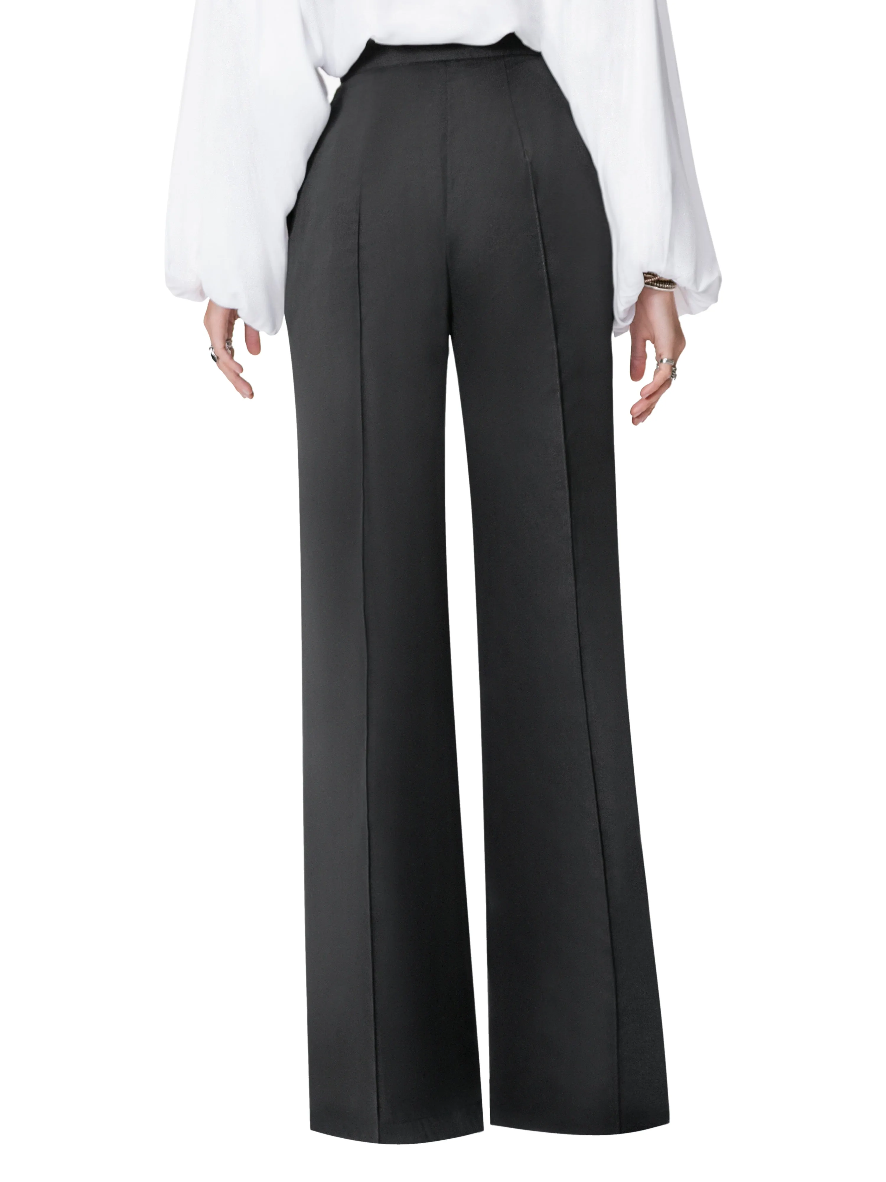 "Gabrielle" Black High Waist Pants