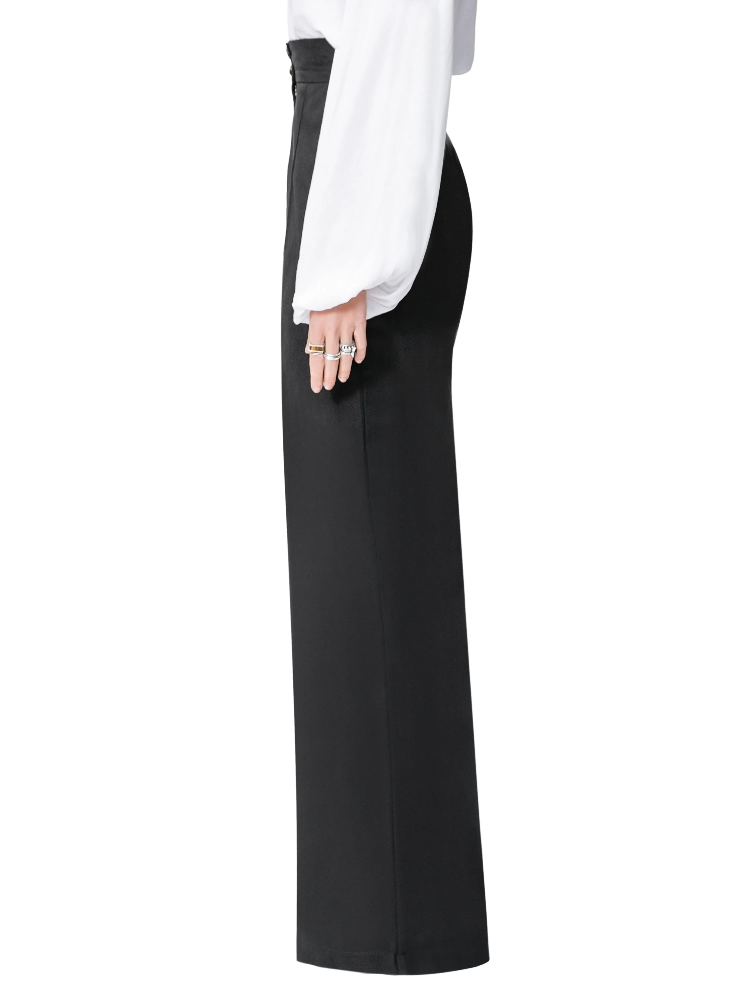 "Gabrielle" Black High Waist Pants