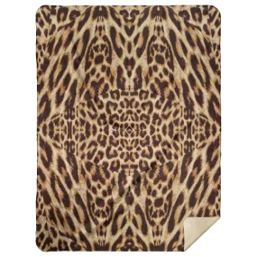 Recursia Contemplative Jaguar Sherpa Blanket 60X80