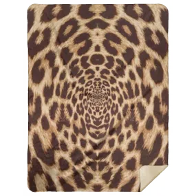 Recursia Contemplative Jaguar Sherpa Blanket 60X80