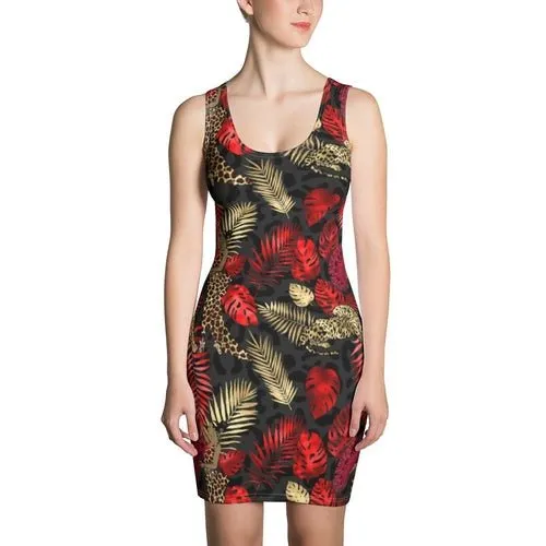 Red Palm Tree Dress