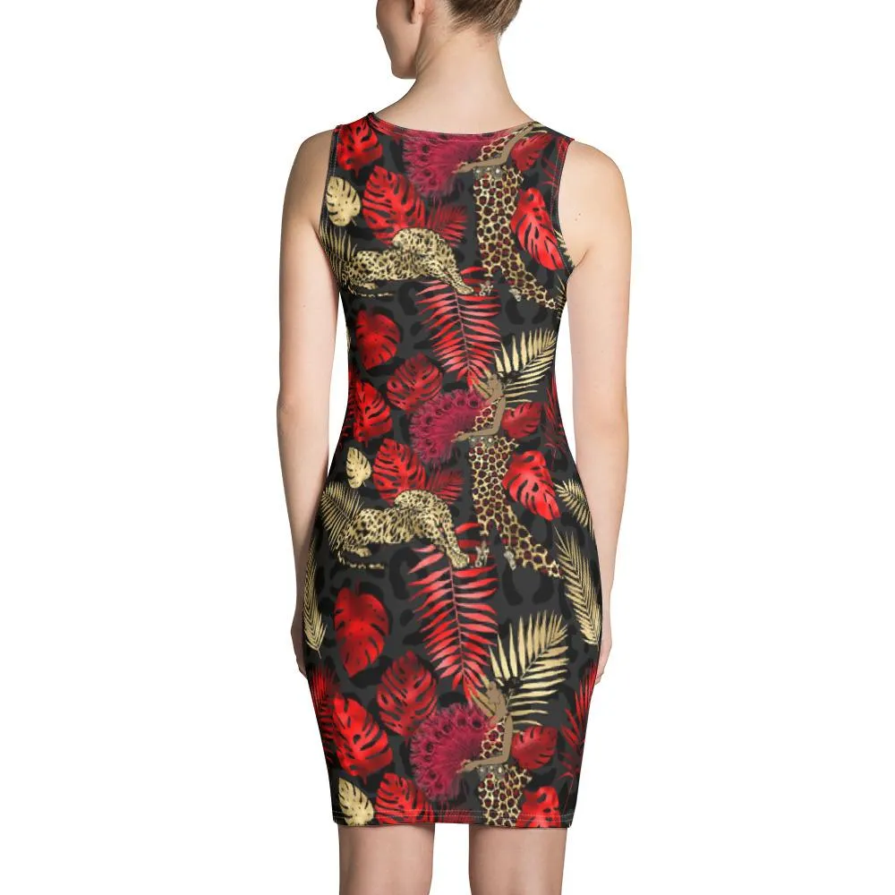 Red Palm Tree Dress