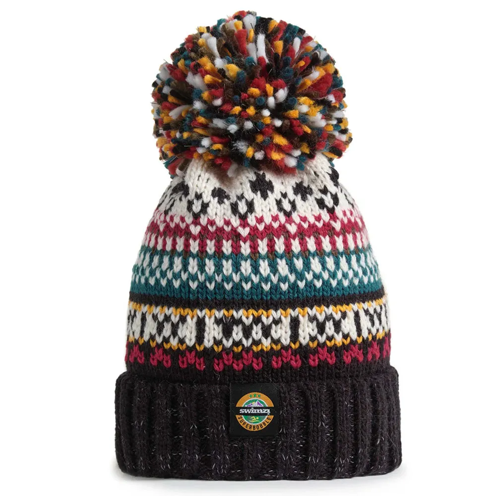 Reflective SuperBobble Hat - Jet Black Traditional Nordic